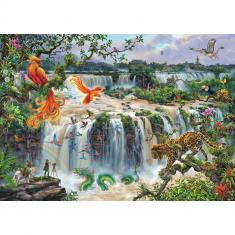 1000 piece puzzle - 50th anniversary edition: Waterfalls