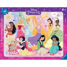Puzzle cadre 40 pièces : Princesses Disney : Nous sommes les princesses