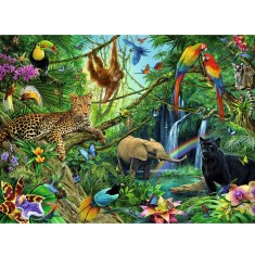 Puzzle 200 pièces XXL : Animaux de la jungle