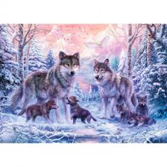 1000 piece puzzle - Arctic wolves