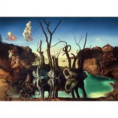 1000 piece puzzle : Art collection: Swans reflected in elephants, Salvador Dali