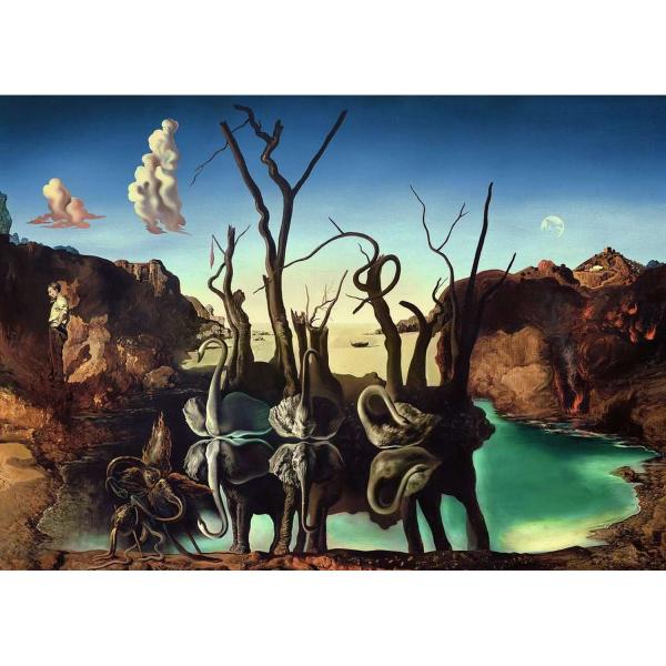 Puzzle 1000 pièces : Art collection : Cygnes se reflétant en éléphants, Salvador Dali - Ravensburger-0193