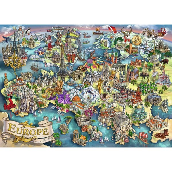 Puzzle de 1000 piezas: Maravillas de Europa - Ravensburger-19717