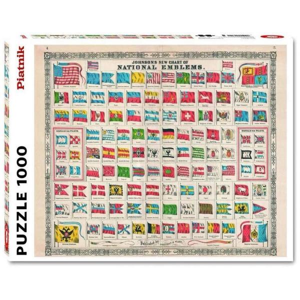 Flags of the World 1000 Pieces Puzzle format 68x48 cm 