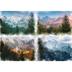 18000 piece puzzle: A castle through the seasons