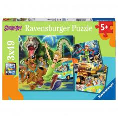 Puzzle 3 x 49 Teile: Die Abenteuer von Scooby-Doo