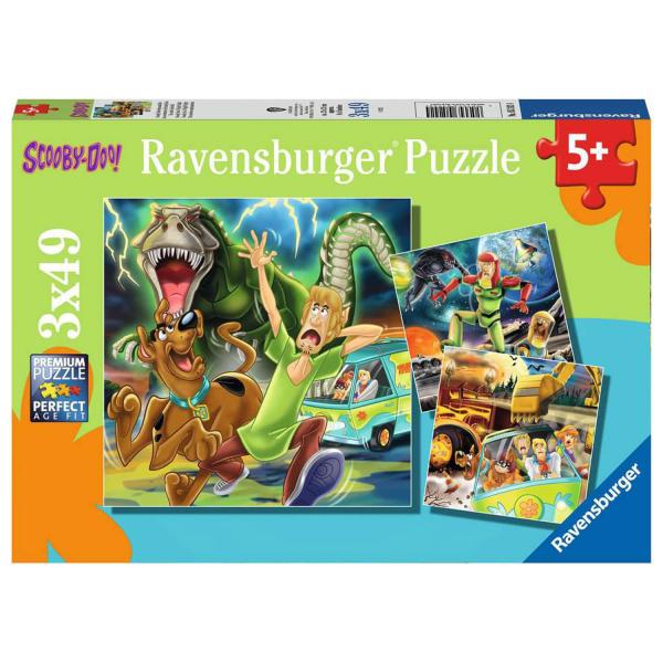 Puzzles 3 x 49 piezas: Las aventuras de Scooby-Doo - Ravensburger-05242
