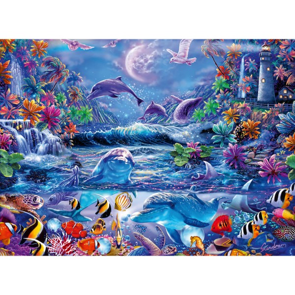 Glow in the dark 500 pieces puzzle: Star Line - The magic of moonlight - Ravensburger-15047