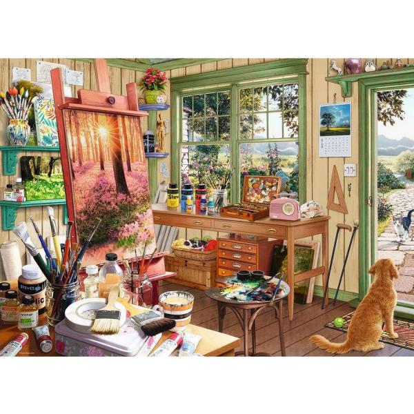 1000 piece puzzle - The artist’s shed - Ravensburger-12001100