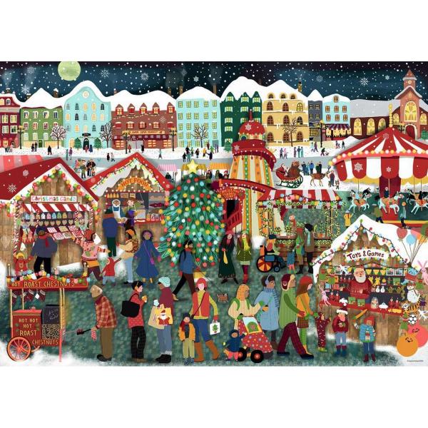 Puzzle 1000 pièces : Le marché de Noël - Ravensburger-0729