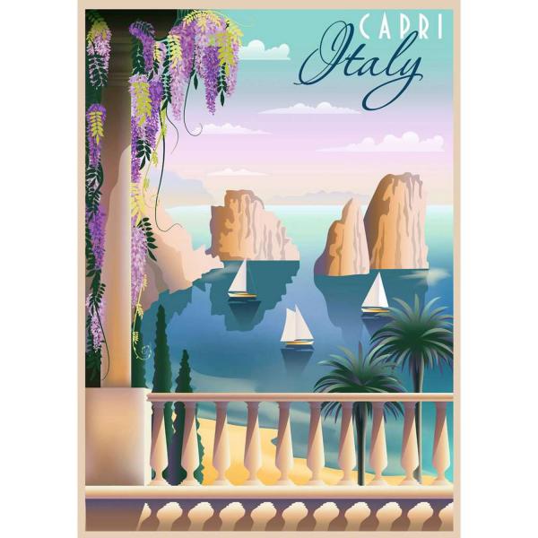 1000 piece puzzle - Postcard from Capri - Ravensburger-12001209