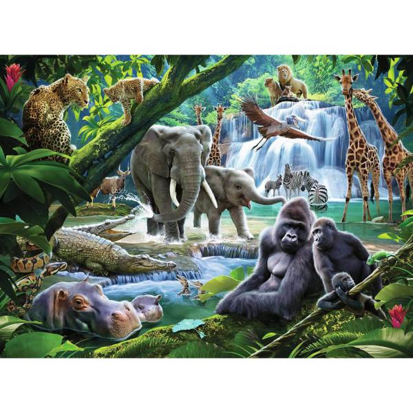 Puzzle 100 pièces XXL : Les animaux de la jungle - Ravensburger-12970