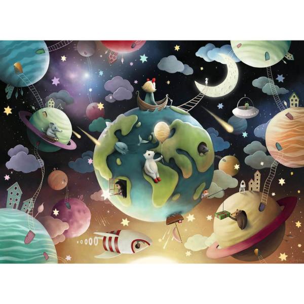 Puzzle 100 piezas XXL: Planetas fantásticos, Demelsa Haughton - Ravensburger-12971