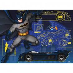 Puzzle 100 pièces XXL : Batman : La Batmobile 