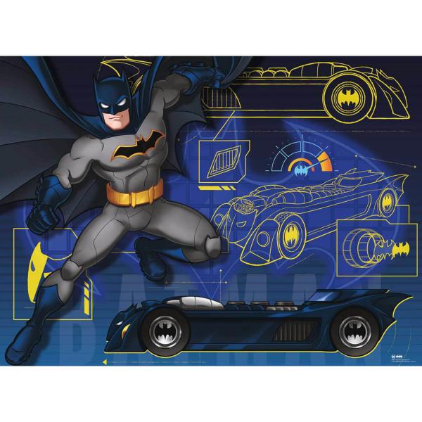 Puzzle 100 piezas XXL: Batman: El Batimóvil  - Ravensburger-13262