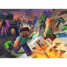 Puzzle 100 pièces XXL : Monstres de Minecraft