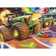 Puzzle 100 pièces XXL : Grandes roues, John Deere