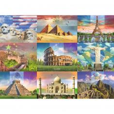 Puzzle 200 pièces XXL : Les monuments du monde