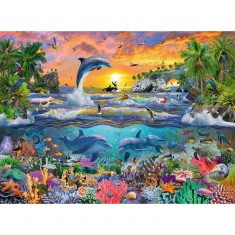 100 Teile XXL-Puzzle: Tropisches Paradies