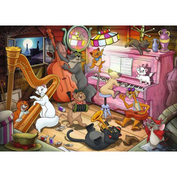 Puzzle de 1000 piezas - Colección Disney: Los Aristogatos  - Ravensburger-12000753