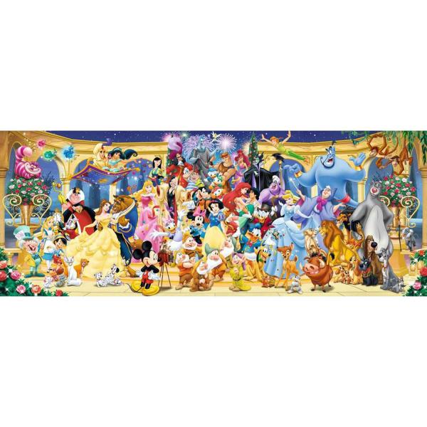 Puzzle 1000 pièces - Panorama : Photo de groupe Disney  - Ravensburger-12000444