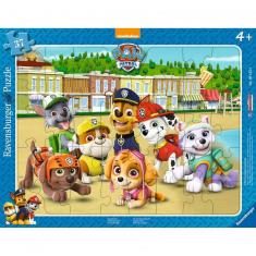 Frame puzzle 40 pieces: Family photo - Paw Patrol