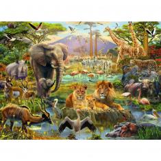 200 Teile XXL-Puzzle: Tiere der Savanne