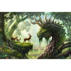 3000-teiliges Puzzle – Das Erwachen des Walddrachen