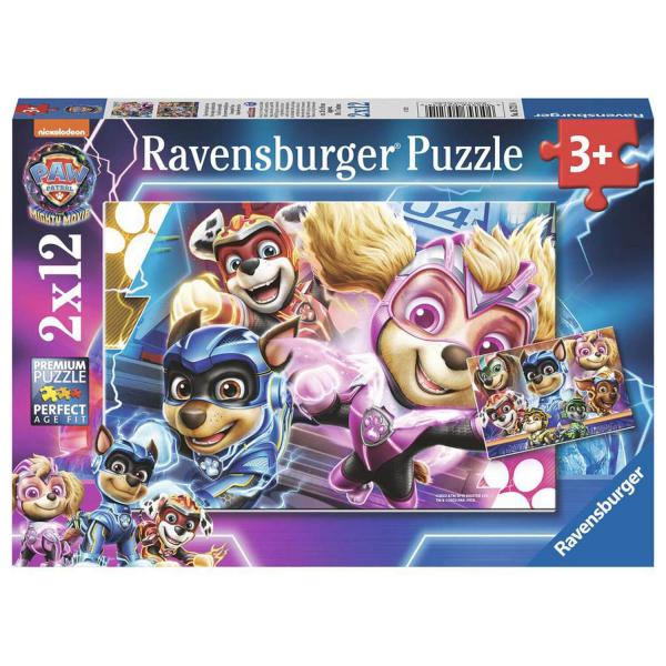 2 x 12 piece puzzles: An indestructible team, Paw Patrol - RAVENSBURGER-57214