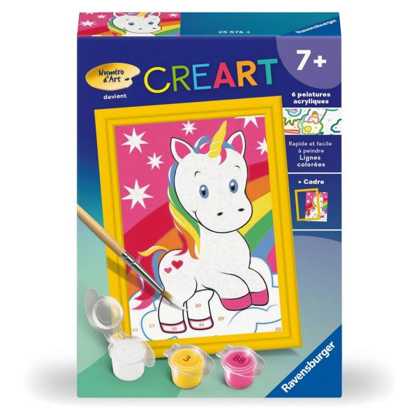 CreArt Kids 8x12cm : Adorable licorne  - Ravensburger-25576