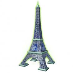 216 piece 3D puzzle - 50th anniversary edition: Phosphorescent Eiffel Tower