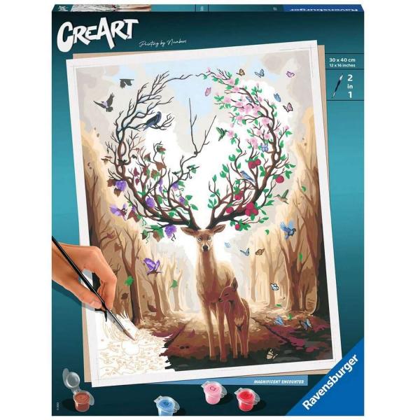 Painting by numbers CréArt: magic deer - Ravensburger-20273