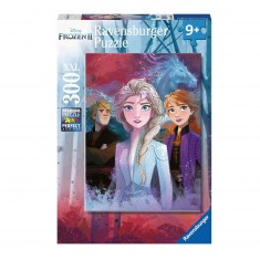 Puzzle 300 pièces XXL : La Reine des Neiges 2 (Frozen 2) : Elsa, Anna et Kristoff