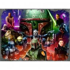 Puzzle 1500 pièces : Star Wars The Mandalorian : Boba Fett, chasseur de primes