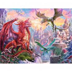2000 Teile Puzzle : Land der Drachen