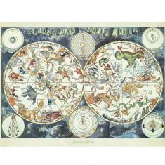 1500 Teile Puzzle: Weltkarte fantastischer Tiere