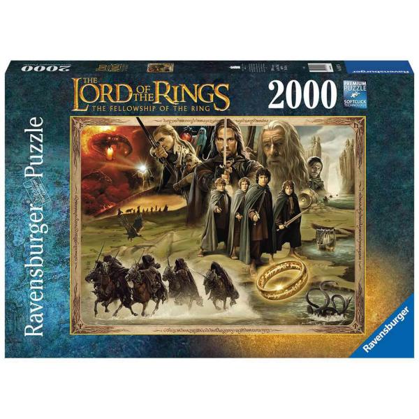 Puzzle mit 2000 Teilen: Der Herr der Ringe: Die Gefährten - Ravensburger-16927