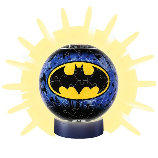 Puzzle de bolas 3D iluminado de 72 piezas: Batman - Ravensburger-11080