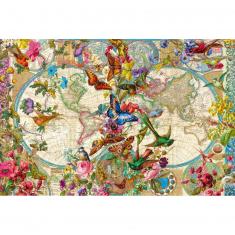 Puzzle mit 3000 Teilen: Karte der Flora und Fauna