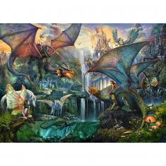 9000 piece puzzle : The magic forest of dragons