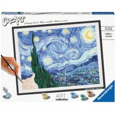 Peinture par numéros CréArt - Art collection : La nuit étoilée (Van Gogh)