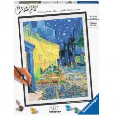 Peinture par numéro CréArt - Art collection : La terrasse du café le soir (Van Gogh)