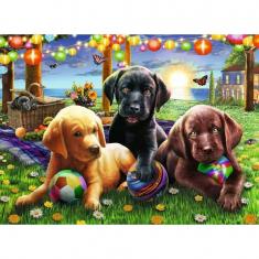  100-teiliges XXL-Puzzle – Hundepicknick