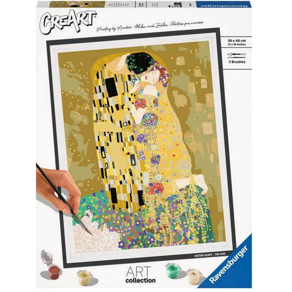 Painting by number CréArt - Art collection: The Kiss (Klimt) - Ravensburger-23648