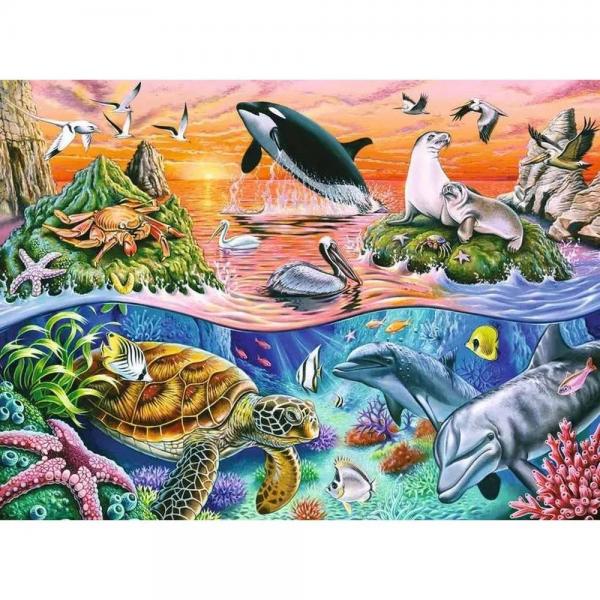 Puzzle 100 pièces XXL - L'océan coloré  - Ravensburger-10681