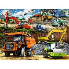 Puzzle - RAVENSBURGER - 2 Puzzles - Tractopelle Et Tracteur Forestier Puzzle - RAVENSBURGER - 2 Puzzles - Tractopelle Et Tracteur Forestier
