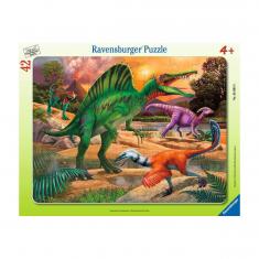 42-teiliges Rahmenpuzzle: der Spinosaurus