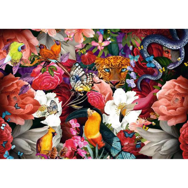 Puzzle Momento de 300 piezas:Flores tropicales - Ravensburger-13309