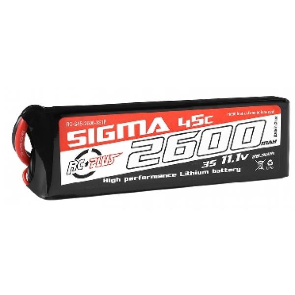 Lipo 3S 11.1V 2600mAh 45C XT60 SIGMA - RC-G45-2600-3S1P