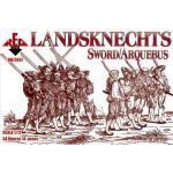 Landsknechts (Sword/Arquebus) 16th centu - 1:72e - Red Box - RB72057